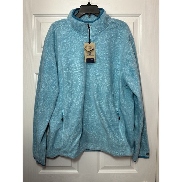 Size XL Chubbies The Tundra Quarter Zip Fleece Pullover Sweater Blue Mens NEW - Picture 1 of 3